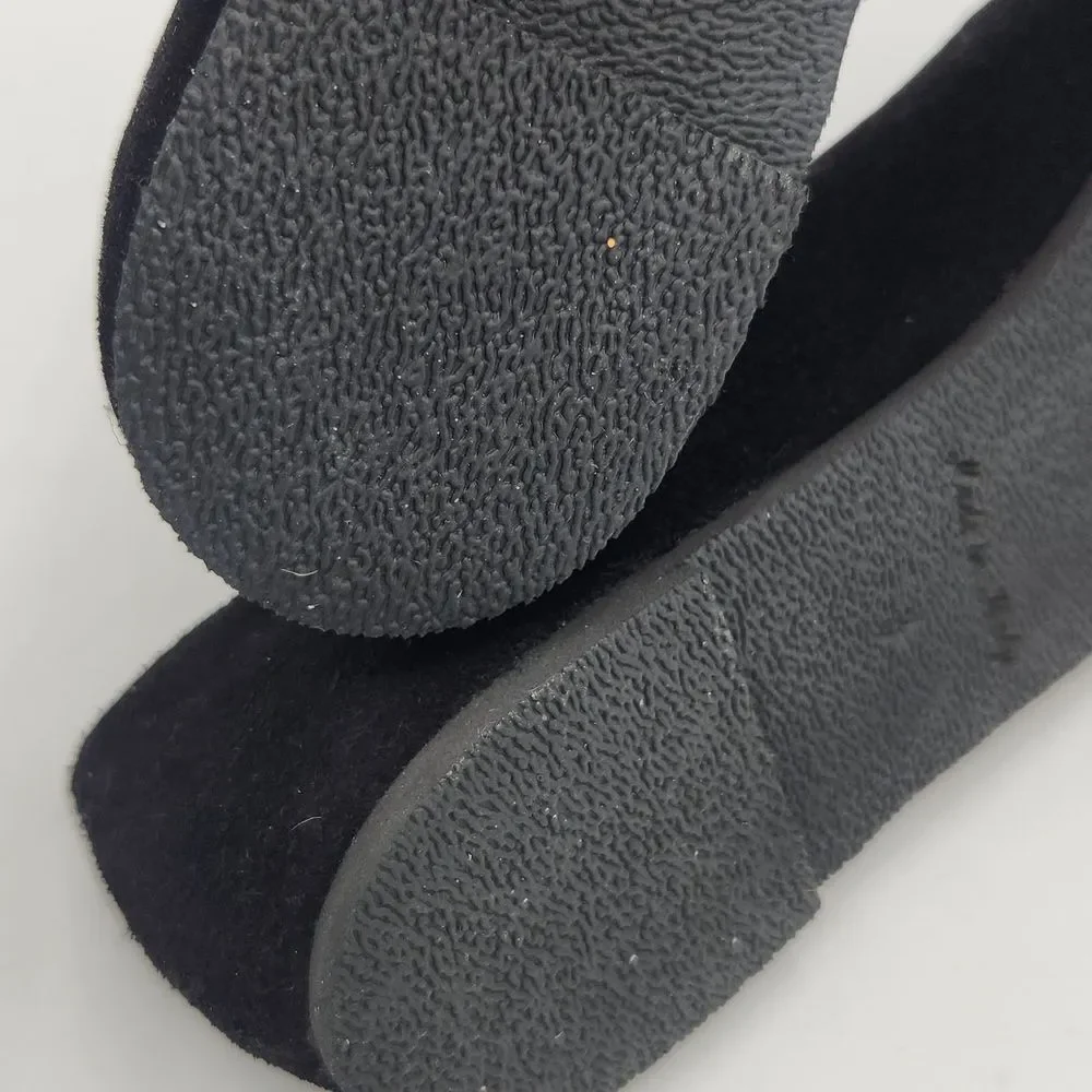 Garnet Hill Black Suede ballet flats